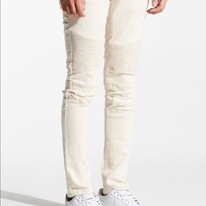 Crysp Denim Jeans (BIKER DENIM) (CREAM)